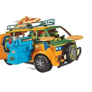 רכב משלוחים משגר פיצות צבי הנינג'ה | Mutant Mayhem Pizza Fire Delivery Van Ninja Turtles