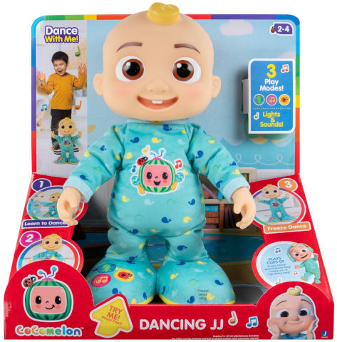 בובה רוקדת של JJ מהסדרה קוקומלון. כולל אורות וצלילים למשחק אינטראקטיבי.