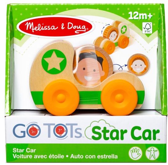 מכונית כוכב מעץ Melissa & Doug GO Tots - כתום