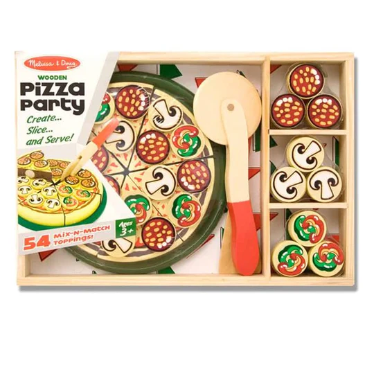 ערכה מעץ להכנת פיצה מבית מליסה ודאג Melissa And Doug