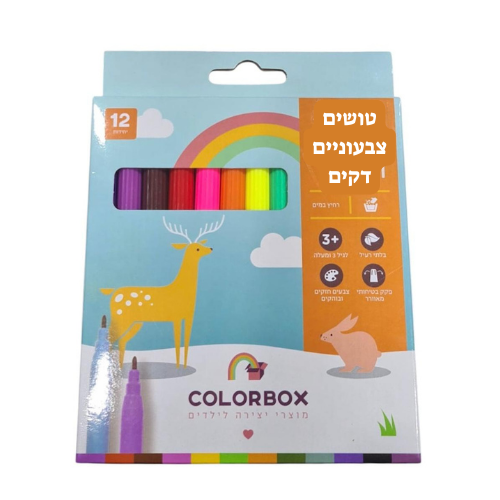 טושים צבעוניים דקים