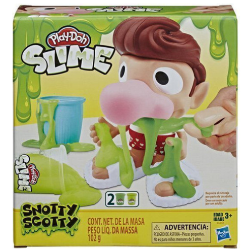 סליים סנוטי סקוטי מבית פליידו Play Doh Slime - Snotty Scotty עזרו לסנוטי סקוטי לנקות את הנזלת שלו עם סט הסליים הזה של פליידו! הפינצטה מאפשרת לשלוף נזלת ירוקה, ושתי פחיות הסליים הדביק מציעות שעות אינסופיות של כיף נוטף. לחיצה על הראש של סקוטי תגרום לנזלת שלו לצאת החוצה. המשחק מתאים לגילאי 3+ משתתפים: 1+ ברקוד מוצר: 5010993769247